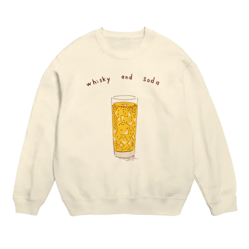 ハイボールこの夏おすすめ！「ハイボール好き専用デザイン」 Crew Neck Sweatshirt