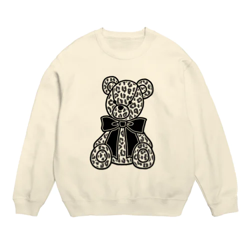 テディベア（ヒョウ柄） Crew Neck Sweatshirt