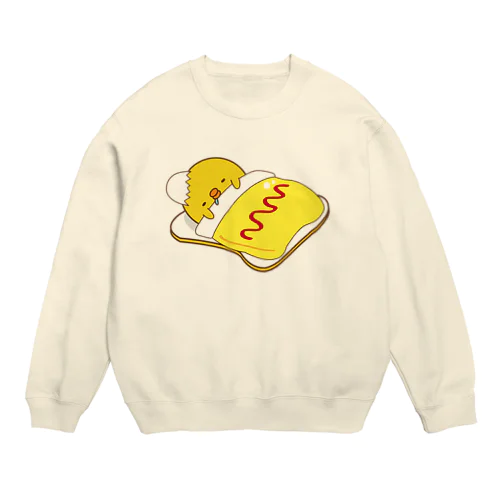 ひよっこオムライス Crew Neck Sweatshirt