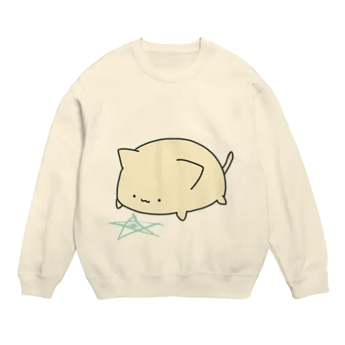 こねこの見つめるもの Crew Neck Sweatshirt