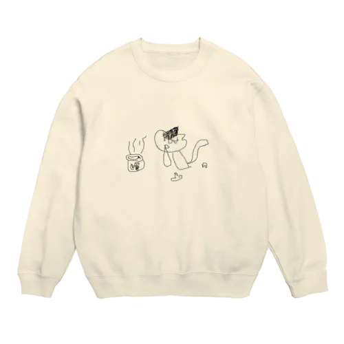 はらぺこにゃー Crew Neck Sweatshirt