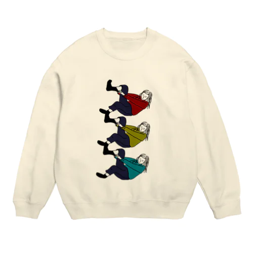 三つ子ちゃん靴下を履く Crew Neck Sweatshirt