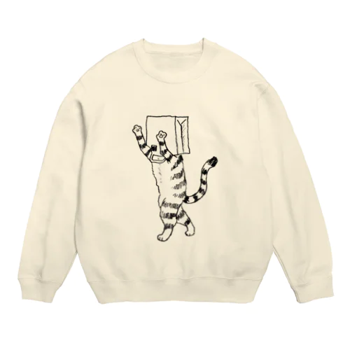 ふくろねこ（ねこかもいぬかも） Crew Neck Sweatshirt