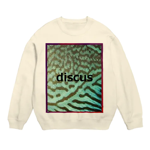 ディスカス　熱帯魚　discus　模様 Crew Neck Sweatshirt