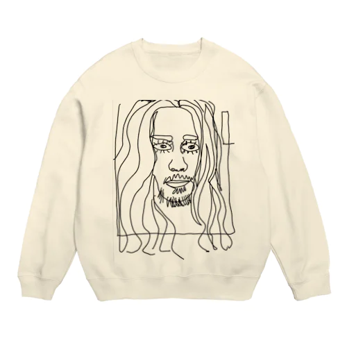 落書きアートフェイスプリント Crew Neck Sweatshirt