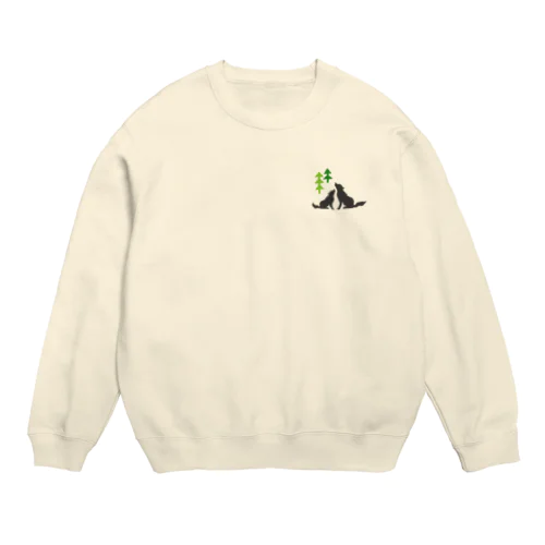 オオカミと木 Crew Neck Sweatshirt