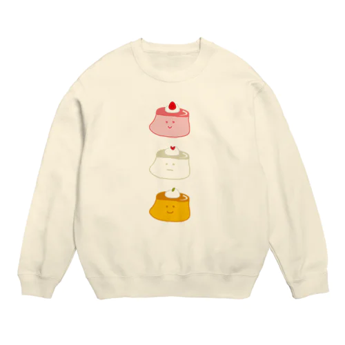 いちご×杏仁×かぼちゃプリンまる Crew Neck Sweatshirt