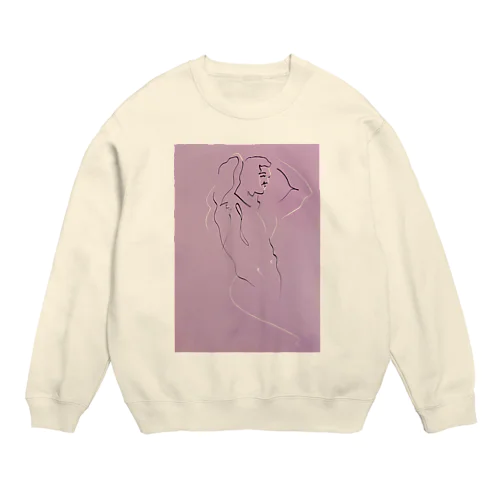 abstract inked memory Crew Neck Sweatshirt