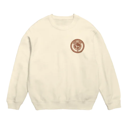 番犬と上弦の月（茶） Crew Neck Sweatshirt