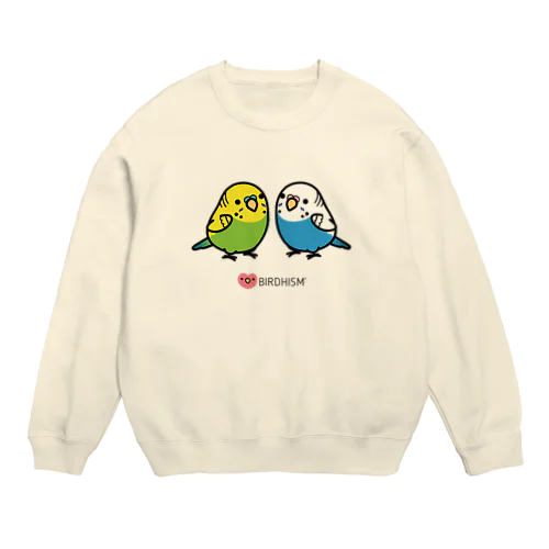 Chubby Bird 仲良しセキセイインコ Crew Neck Sweatshirt