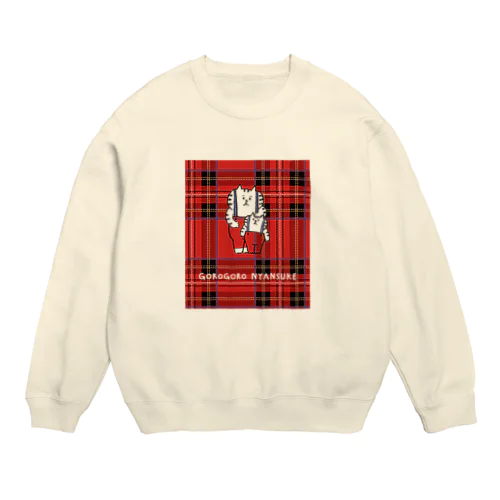 チェック　RED Crew Neck Sweatshirt