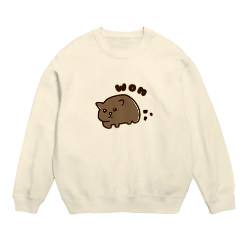 ウォンバット！！ころころしかくうんちつき Crew Neck Sweatshirt