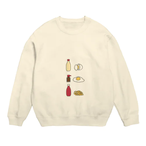 ゆで卵にはマヨネーズ　目玉焼きには醤油　スクランブルエッグにはケチャップ Crew Neck Sweatshirt