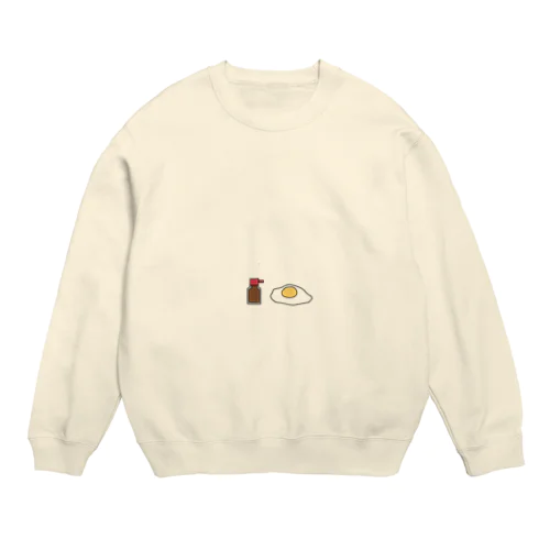 目玉焼きには醤油 Crew Neck Sweatshirt