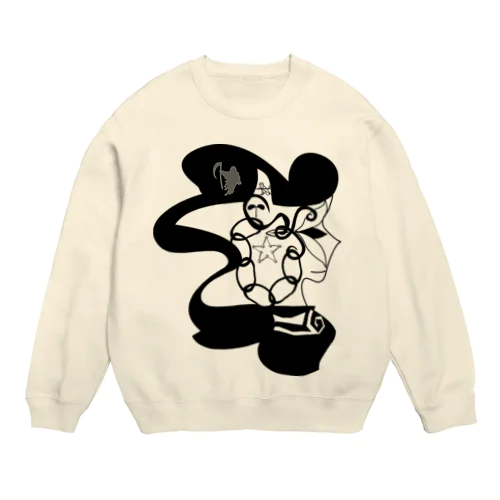 沈黙　illustration Crew Neck Sweatshirt