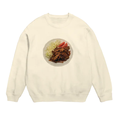 生姜焼き Crew Neck Sweatshirt