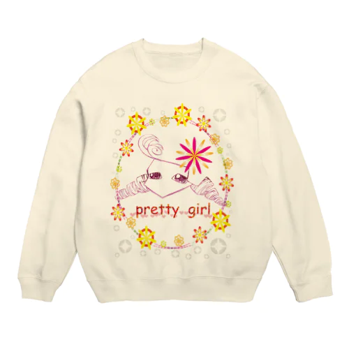 pretty girl Crew Neck Sweatshirt