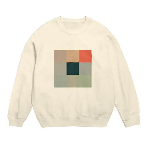 印象、日の出 - 3×3 のドット絵 Crew Neck Sweatshirt