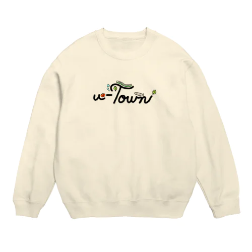 【カラフルver.】u-Town(ユーターン)ロゴ Crew Neck Sweatshirt