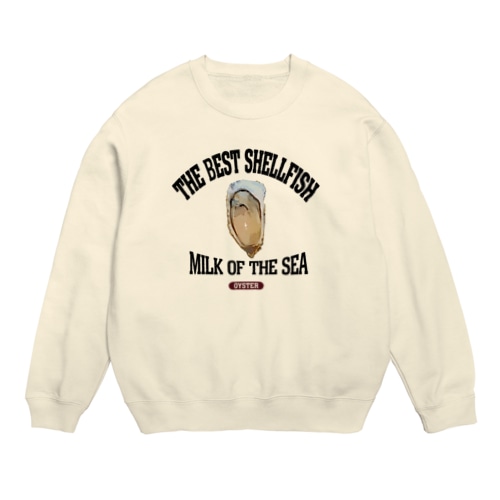 牡蠣（ビンテージ風） Crew Neck Sweatshirt