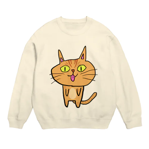 スタンディング猫 Crew Neck Sweatshirt