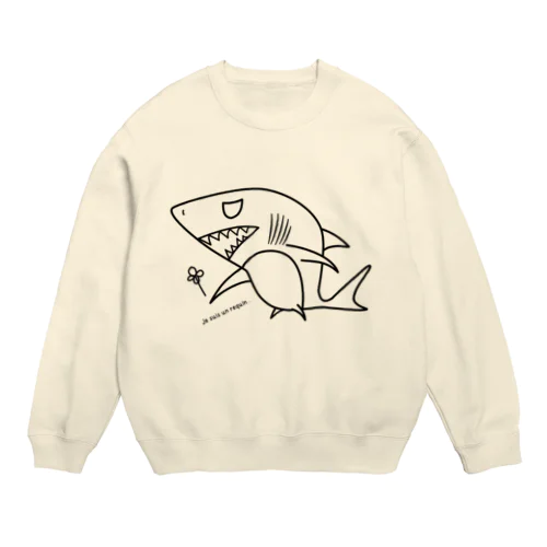 サメのブルーナ Crew Neck Sweatshirt