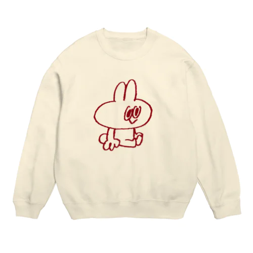 おすわりスティーブ（赤） Crew Neck Sweatshirt