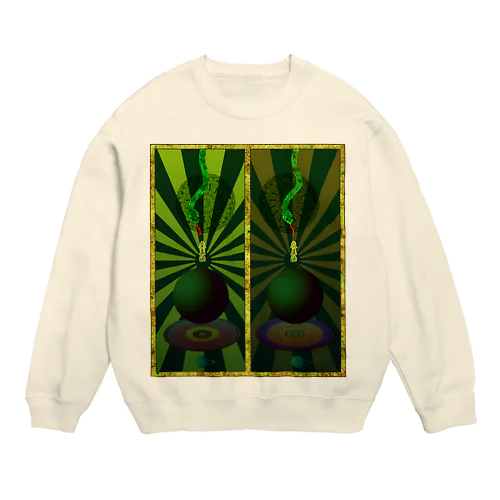 立体視蛇と交差法 Crew Neck Sweatshirt