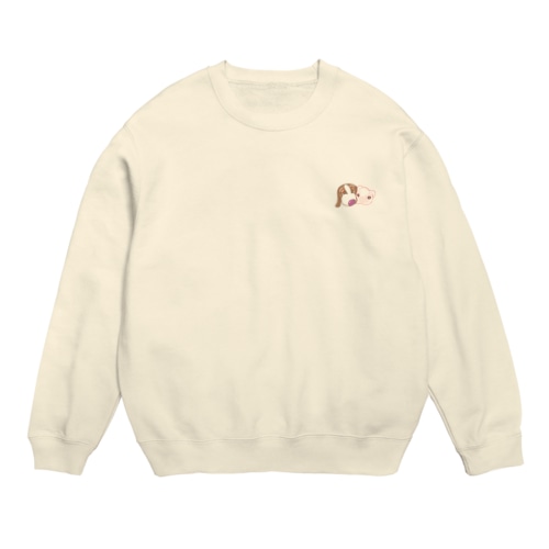 わんぶたワンポイント Crew Neck Sweatshirt