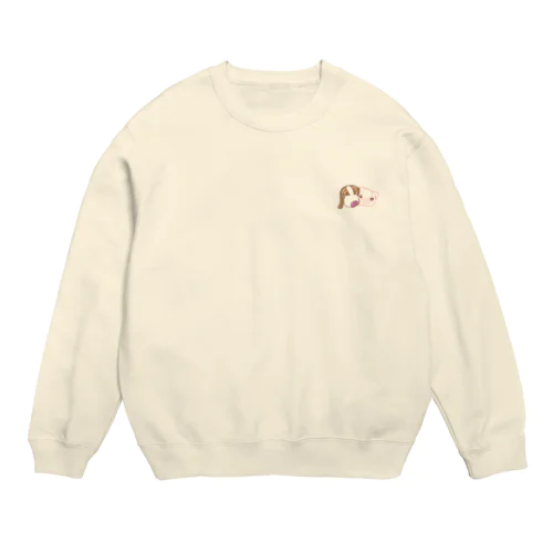 わんぶたワンポイント Crew Neck Sweatshirt