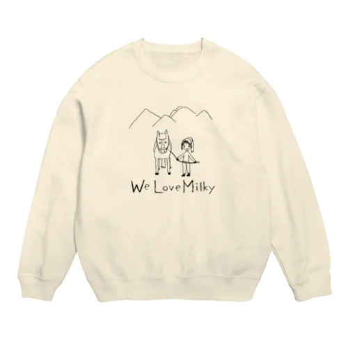 We Love Milky Crew Neck Sweatshirt