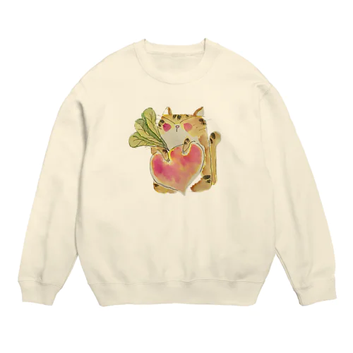 茶トラの茶太郎    冬 Crew Neck Sweatshirt