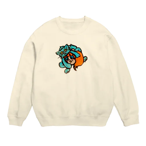 “ねこ”をかぶりました Crew Neck Sweatshirt