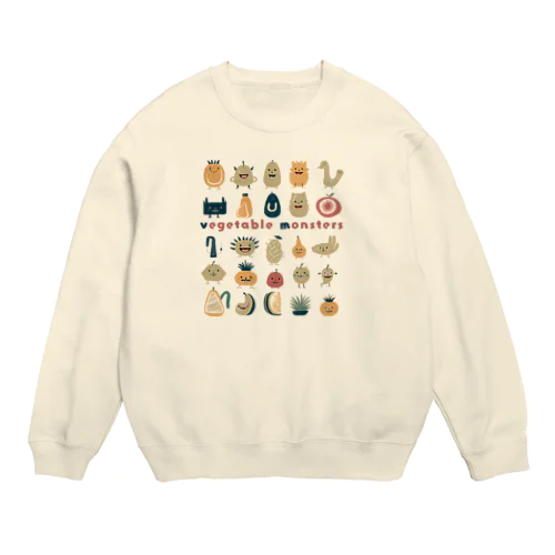 野菜の怪物たち Crew Neck Sweatshirt