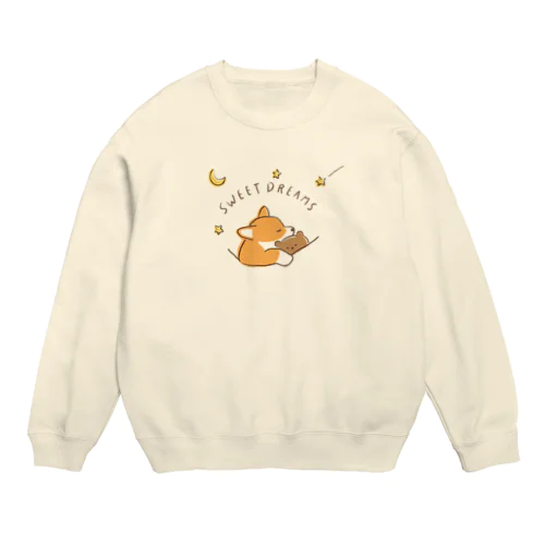 おやすみコーギー(良い夢を　ナイトウェア) Crew Neck Sweatshirt