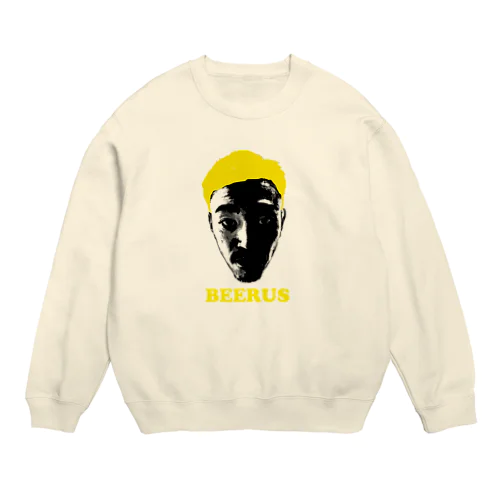 THE BEERUS FACE イエロー Crew Neck Sweatshirt