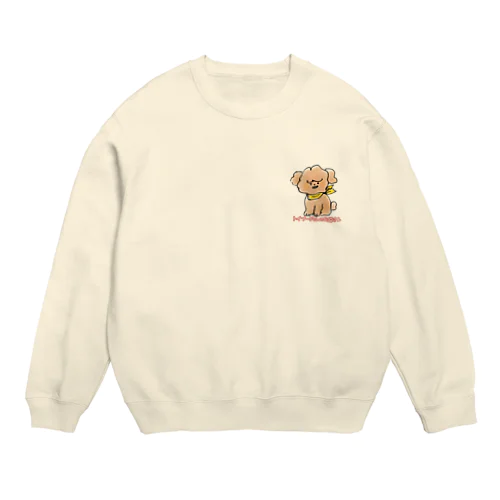 トイプードルのお爺さん Crew Neck Sweatshirt