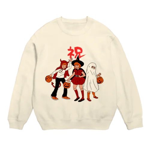 ハロウィン祝 Crew Neck Sweatshirt