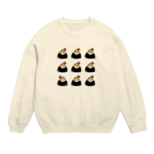 天むす時々いか天 Crew Neck Sweatshirt