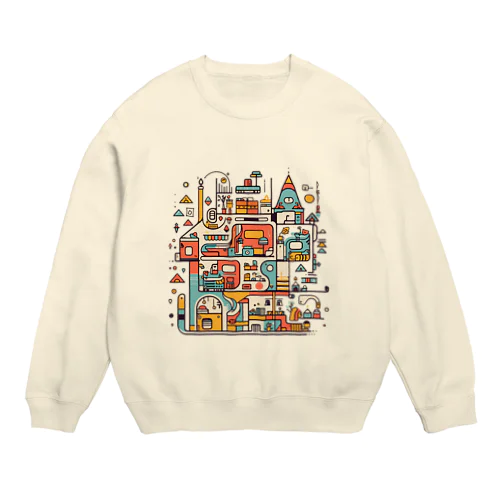 ポップな建物２ Crew Neck Sweatshirt