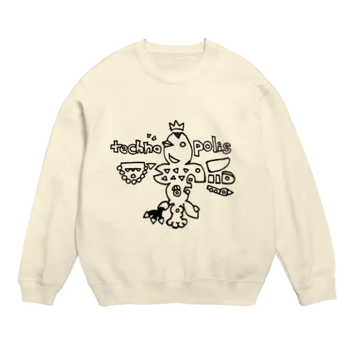 テクノぽりす Crew Neck Sweatshirt