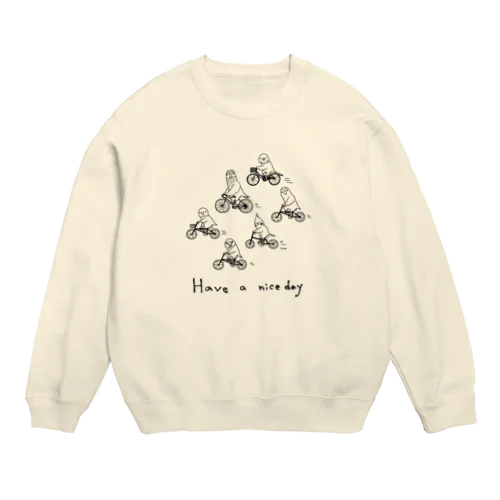 前みて！前!! Crew Neck Sweatshirt