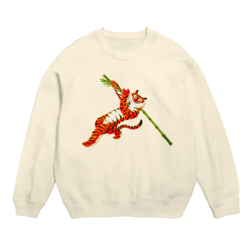 功夫のトラちゃん（酔棍） Crew Neck Sweatshirt