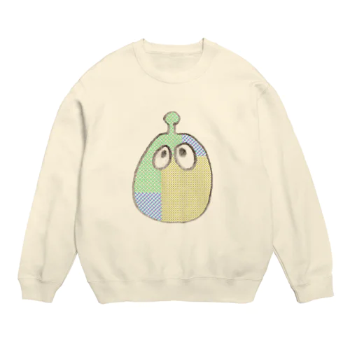 ぽにゃぽにゃ。パッチワーク。 Crew Neck Sweatshirt