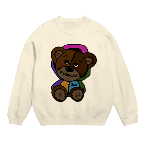 #4 カラフルクマくん マルチカラージャケット Crew Neck Sweatshirt