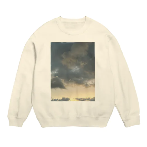 雲と朝焼け Crew Neck Sweatshirt