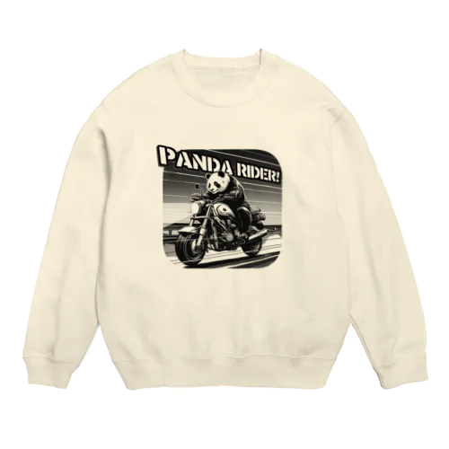 パンダライダー!(淡色用) Crew Neck Sweatshirt