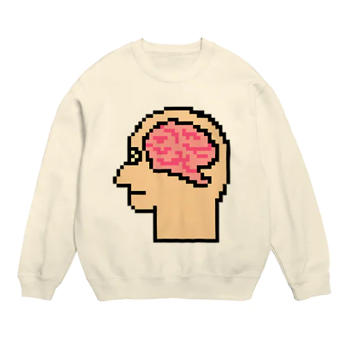 脳（ドット絵） Crew Neck Sweatshirt