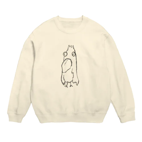 ラフなハシビロ（鼠） Crew Neck Sweatshirt