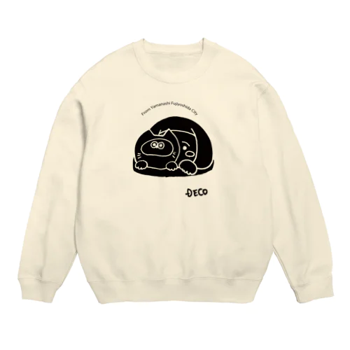 モノクロでこ&タヌー Crew Neck Sweatshirt